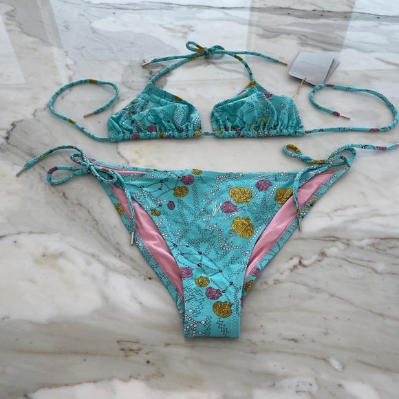 EMILIO PUCCI BLUE PRINT BIKINI SIZE US 10 / IT 44 NWTS! - Picture 5 of 15